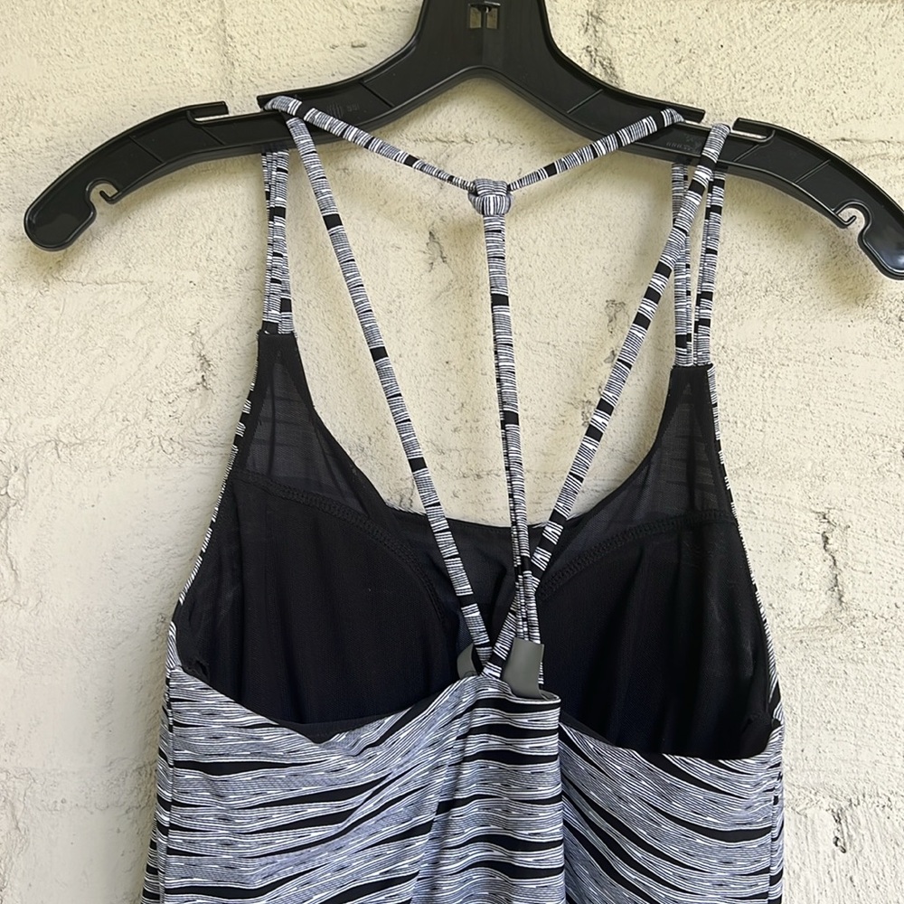 Athleta Ariel Venice Strappy Sun Swim Dress Black/White Size MP - Picture 5 of 15